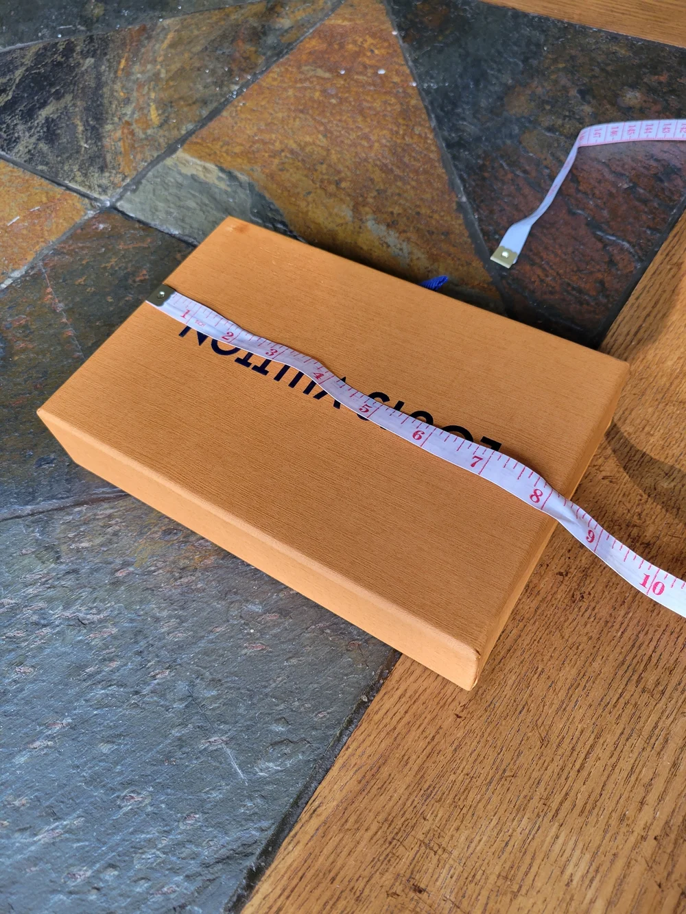 LOUIS VUITTON LV Gift Box Drawer Box Authentic With Blue Ribbon